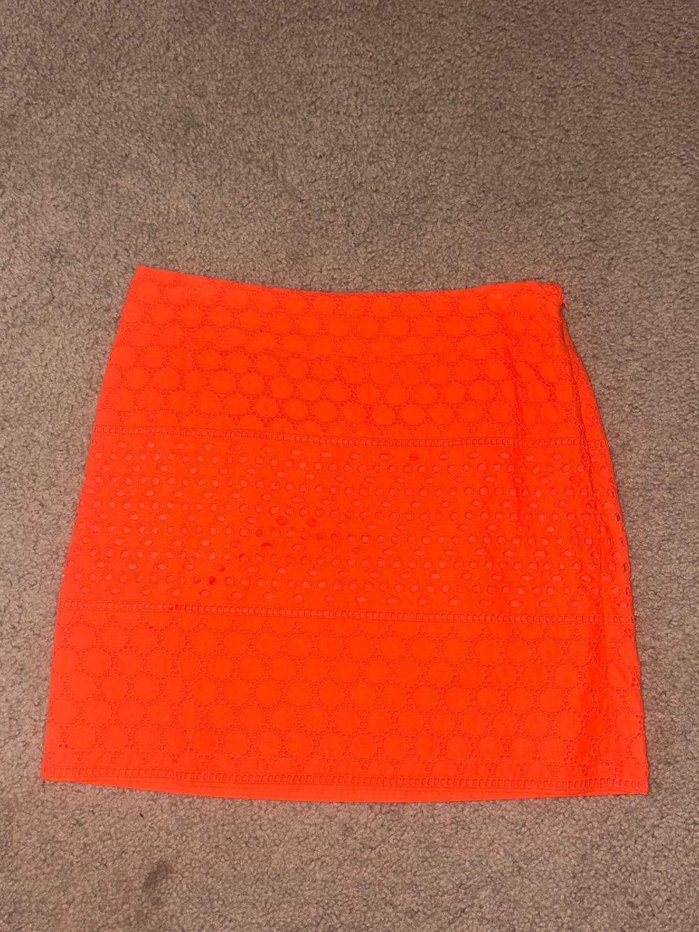 Banana Republic Orange Eyelet Mini Skirt